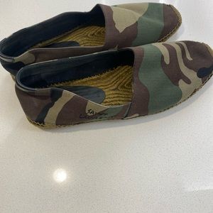 YSL espadrilles. Rare. Army fatigue. Camouflage.